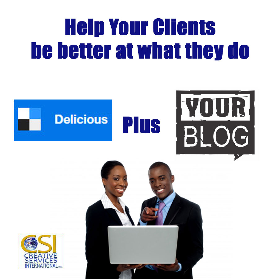 Use Delicious.com to help your clients be better at what they do