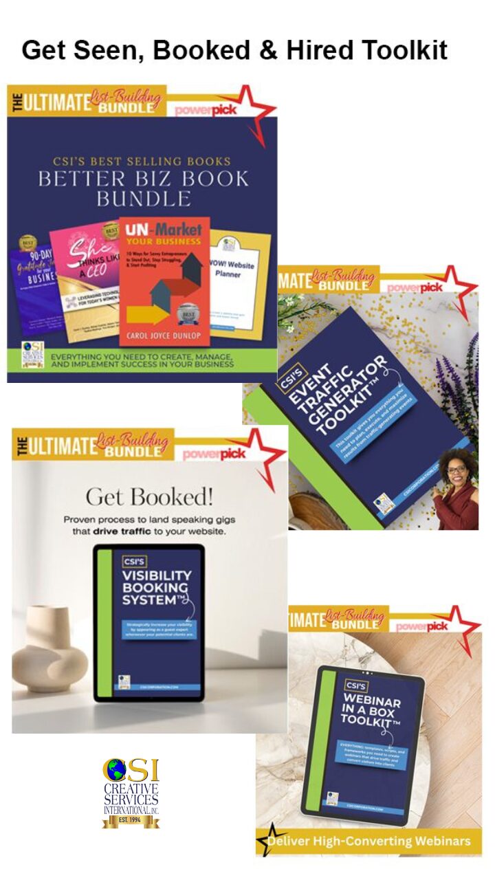 Get Seen, Booked & Hired Toolkit